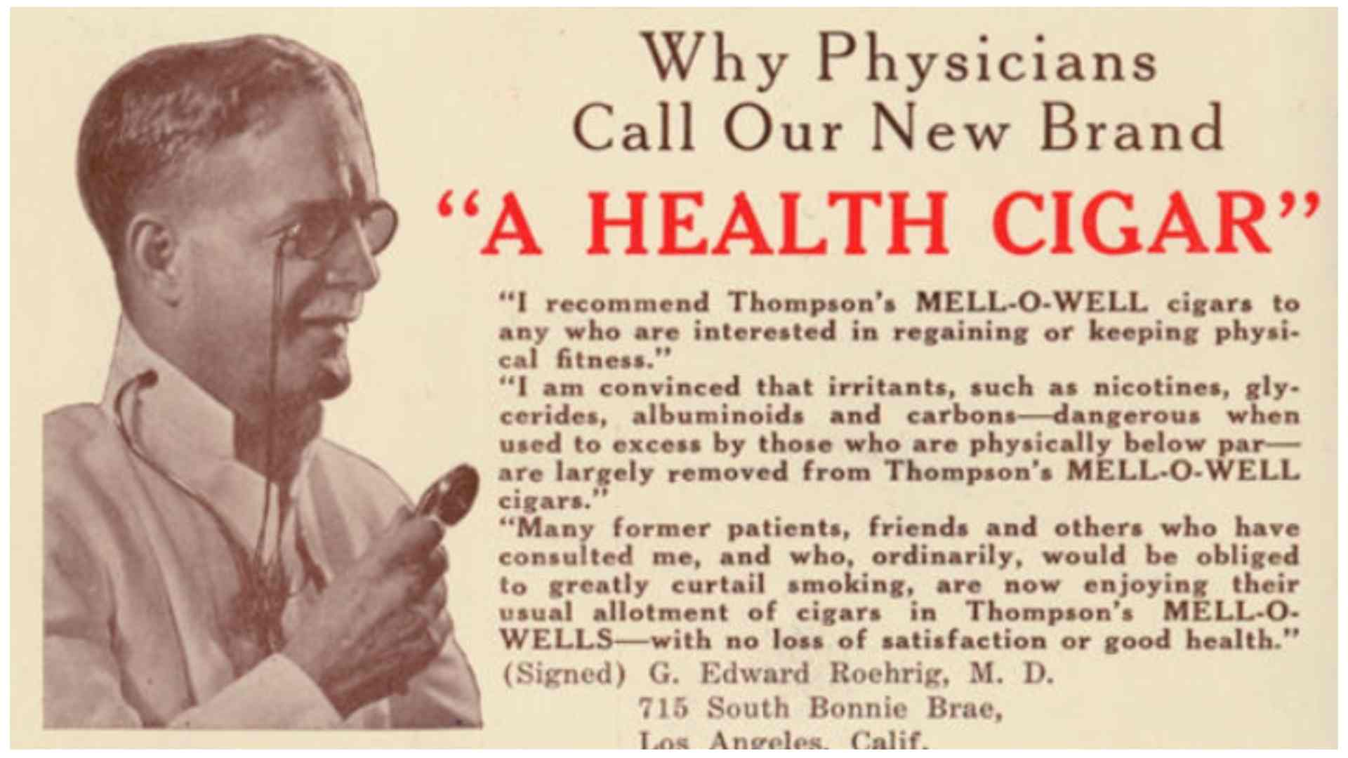 USA orvosi nyilatkozat az "egészséges cigarettáról"